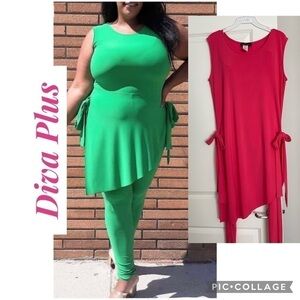 Diva Plus! Fuchsia 2 Piece Top & Pants